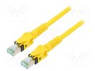 Patch cord; S/FTP; 6a; stranded; Cu; PUR; yellow; 1m; 27AWG; Cores: 8 HARTING