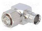 Connector: 4.3-10; male; for cable; angled 90°; plug; 50Ω; IP68 MOLEX