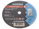 Cutting wheel; Ø: 230mm; Øhole: 22.23mm; Disc thick: 1.9mm METABO