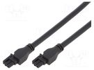 Cable; Micro-Fit 3.0; female; PIN: 2; Len: 1m; 5.5A; Insulation: PVC MOLEX