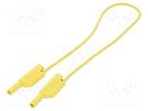 Test lead; 16A; banana plug 4mm,both sides; Len: 0.5m; yellow SCHÜTZINGER