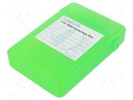 Hard discs housing: 3,5"; plastic; green LOGILINK