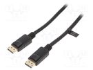 Cable; DisplayPort 1.4; DisplayPort plug,both sides; 1m; black LOGILINK