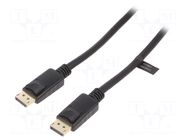 Cable; DisplayPort plug,both sides; DisplayPort 1.4; 1m; black LOGILINK