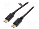 Cable; DisplayPort 1.4; DisplayPort plug,both sides; 3m; black LOGILINK