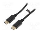 Cable; DisplayPort 1.4; DisplayPort plug,both sides; 2m; black LOGILINK