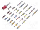 Kit: screwdriver bits; hex key,Phillips,Pozidriv®,slot,Torx® METABO