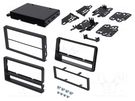 Radio frame; Pontiac,Toyota; 1 DIN,2 DIN,2 ISO; black METRA