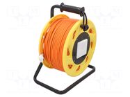 S/FTP; Cat: 6a; RJ45 socket,both sides; wire; Cu; 90m; LSZH; orange LOGILINK