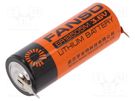 Battery: lithium; 3.6V; 18505; 3500mAh; Ø18.5x50.5mm; 2pin FANSO