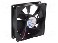 Fan: DC; axial; 12VDC; 92x92x25mm; 61m3/h; 23dBA; ball; 1950rpm EBM-PAPST