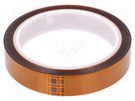 Tape: high temperature resistant; Thk: 0.07mm; 62%; amber; W: 19mm 3M