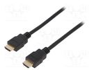 Cable; HDMI 2.1; HDMI plug,both sides; 1m; black LOGILINK