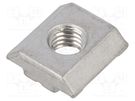 Nut; for profiles; Width of the groove: 6mm; stainless steel FATH