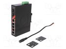 Switch Ethernet; unmanaged; Number of ports: 7; 12÷48VDC; RJ45 ANTAIRA