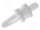 Assembly stud; polyamide; L: 6.4mm; screwed rod,snap fastener ESSENTRA