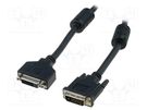 Cable; dual link; DVI-D (24+1) socket,DVI-D (24+1) plug; PE; 2m DIGITUS