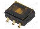 Switch: slide; Pos: 2; DPDT; 0.1A/6VDC; ON-ON; SMT; Leads: straight Nidec Copal Electronics