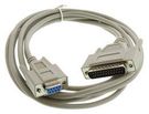 COMPUTER CABLE, DB25 PLUG-DB9 RCPT, 10FT