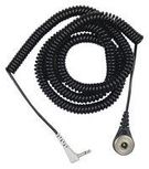 GROUND CORD, SNAP, GREY, 12FT
