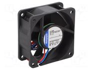 Fan: DC; axial; 12VDC; 60x60x25mm; 42m3/h; 41dBA; slide EBM-PAPST