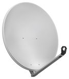80 cm Aluminium Satellite Dish, light gray - for single/multiple participants with particularly stable feed arm that defies every storm