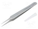 Tweezers; 110mm; Blades: narrowed; Blade tip shape: sharp LINDSTRÖM