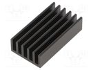 Heatsink: extruded; grilled; black; L: 37.5mm; W: 21mm; H: 10mm FISCHER ELEKTRONIK