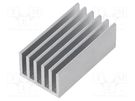 Heatsink: extruded; grilled; aluminium; L: 37.5mm; W: 21mm; H: 14mm FISCHER ELEKTRONIK