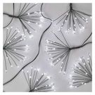 LED light chain – glowing clusters, nano, 8 m, indoor, cool white, timer, EMOS