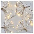 LED light chain – glowing clusters, nano, 2.35 m, indoor, warm white, timer, EMOS