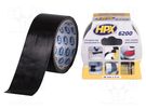 Tape: duct; W: 48mm; L: 5m; Thk: 0.3mm; black; natural rubber HPX