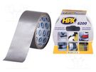 Tape: duct; W: 48mm; L: 5m; Thk: 0.3mm; silver; natural rubber HPX