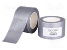 Tape: duct; W: 75mm; L: 50m; Thk: 0.17mm; silver; synthetic rubber HPX