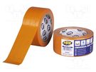 Tape: duct; W: 50mm; L: 25m; Thk: 0.2mm; orange; synthetic rubber HPX