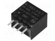 Converter: DC/DC; 0.33W; Uin: 650mVDC÷3.15VDC; Uout: 3.3VDC; SIP4 RECOM