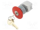 Switch: emergency stop with key; 22mm; Stabl.pos: 2; red; none EAO