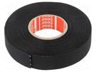 Tape: textile; W: 19mm; L: 25m; Thk: 260um; Automotive; rubber; black TESA