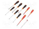 Kit: screwdrivers; Phillips,Pozidriv®,slot,Torx®; BahcoFit XL BAHCO
