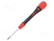 Screwdriver: precision; hex key,spherical; HEX 1.3mm WIHA