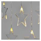 LED Christmas curtain – stars, 45x84 cm, outdoor and indoor, warm white, EMOS