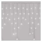LED Christmas icicles, 5 m, outdoor and indoor, cool white, controller, programmes, timer, EMOS
