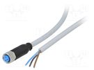 Connection lead; M8; PIN: 3; straight; 10m; plug; 60VAC; 4A; -30÷80°C SICK