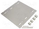 Mounting plate; steel; W: 240mm; L: 240mm; Thk: 2mm; Plating: zinc SPELSBERG