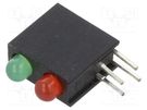 LED; bicolour,in housing; red/yellow-green; 3mm; No.of diodes: 2 OPTOSUPPLY