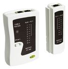 Network Cable Tester, black-white - for testing network connections with CAT 5, CAT 6 or CAT 7 and ISDN