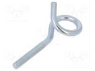 Hook; ring; steel; zinc; Thread len: 45mm; Overall len: 100mm DROMET