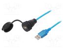 Adapter cable; USB 2.0; USB A socket,USB A plug; 2m; 1310; IP67 ENCITECH