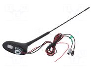 Antenna; car top,automotive; 0.4m; AM,FM,GPS; with amplifier 4CARMEDIA
