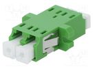 Connector: fiber optic; socket,coupler; LCA; female; ways: 2; green FIBRAIN